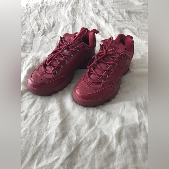 Fila Red/Burgundy Sneakers 9 - Picture 2 of 6